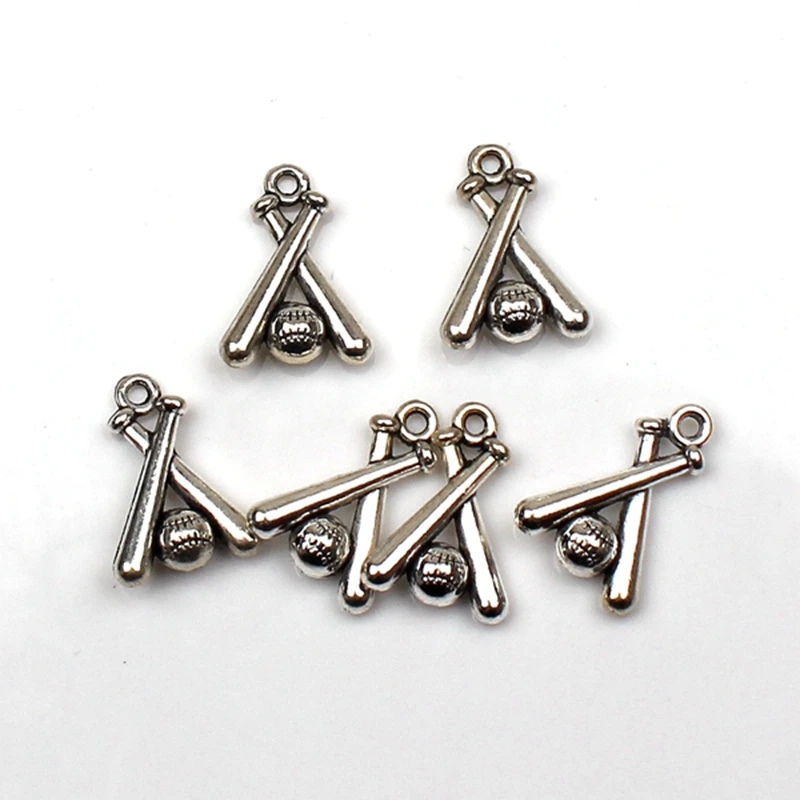 

5pcs Charms baseball bat 19*13mm Antique Tibetan Silver Pendant Finding Accessories DIY Vintage Choker Necklace Handmade