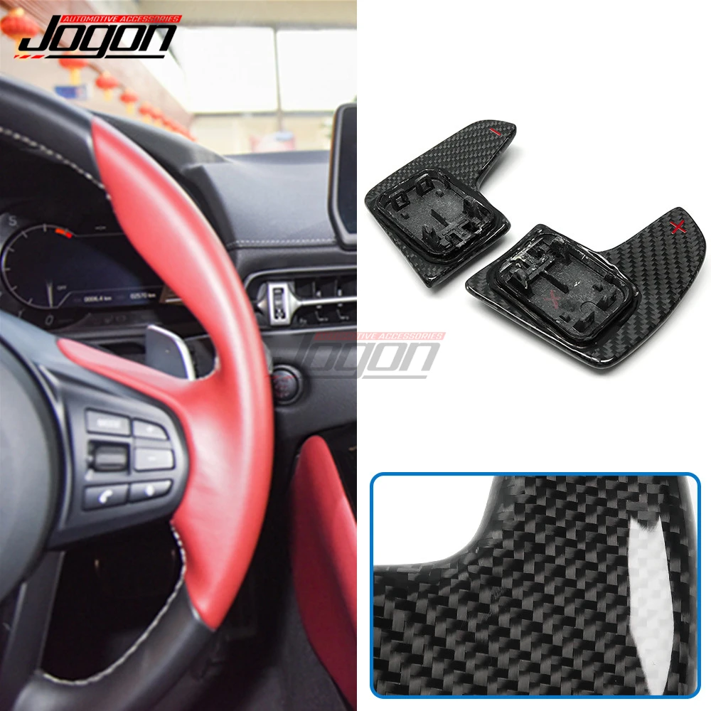 

For Toyota GR Supra MK5 V A90 A91 J29 2019 2020 2021 Carbon Fiber Steering Wheel Paddle Shifter Gear Shift Extension Shifter