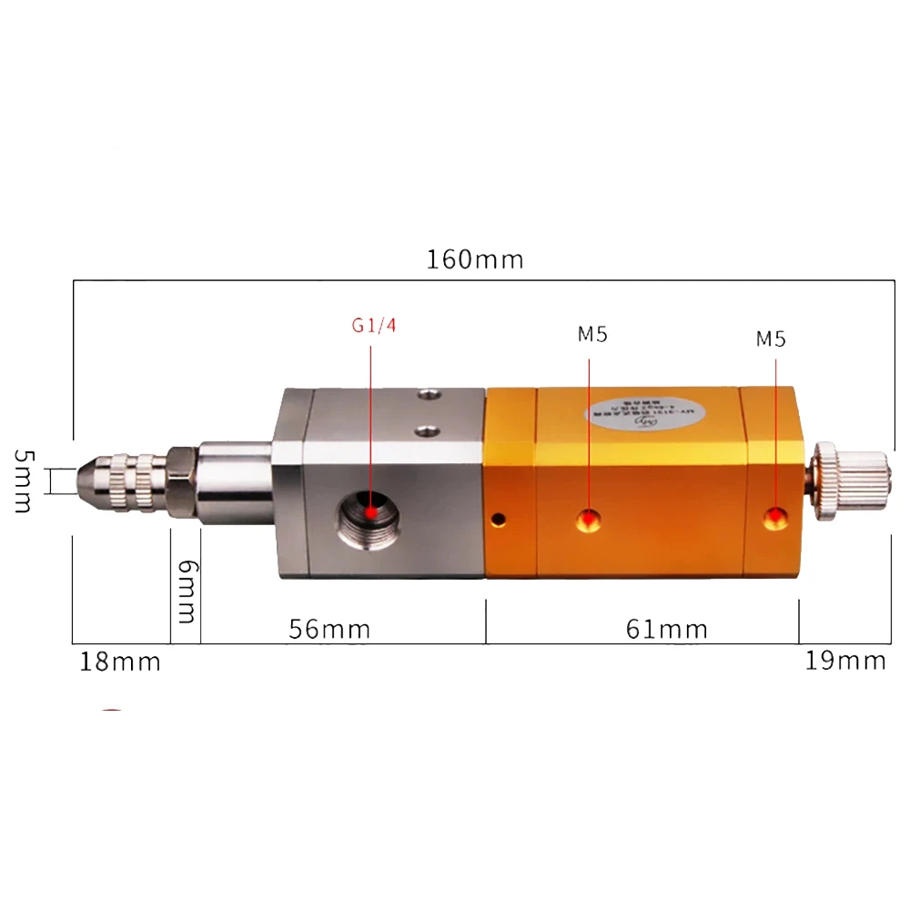 MY-3131 UV Dispensing Valve Anti-drip Silicone Valve Suck Back Epoxy Silicone Resin Glue Pneumatic Precision Dispensing Valve