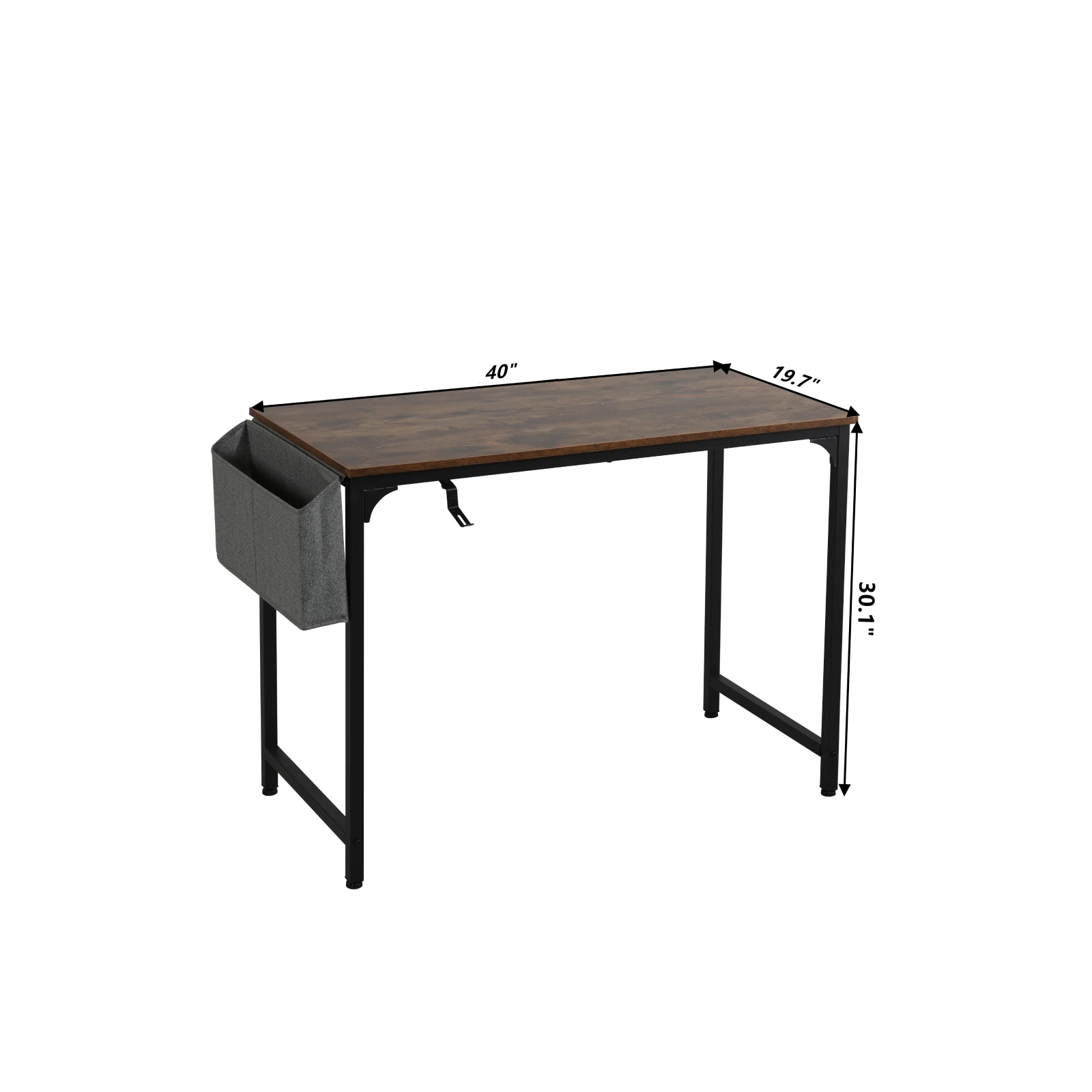 40x19.7x30 Inch Computer Desk Study Table for Home Office Rustic Brown Writing Small Desk[US-W]