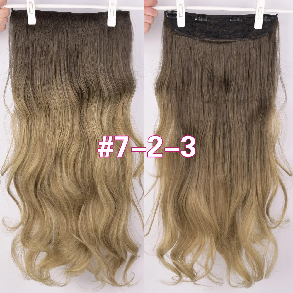 Silike Synthetic Body Wave Clip In Hair Extensions 32 inch 24inch Synthetic Heat Resistant Fiber Curly Clips Hair Extension