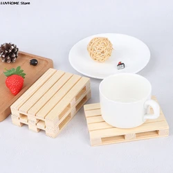 Mini Wooden Pallet Beverage Coasters For Hot And Cold Drinks Wood Pallet Coasters Flower Pot Cushion