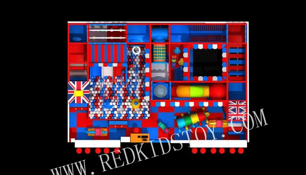 Custom-made CE Approved British Style Indoor Playground HZ-20200607