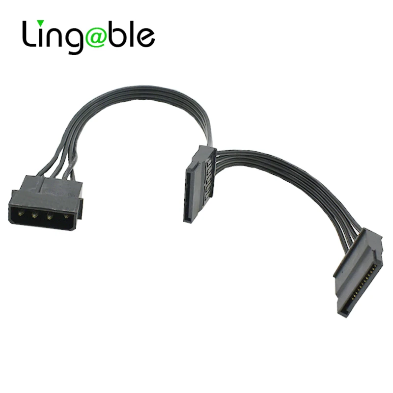 

Lingable Molex 4-контактный IDE от 1 до 2 SATA 15Pin блок питания для жесткого диска разделитель кабель Шнур для DIY PC Sever 18AWG 4-контактный до 15-контактный