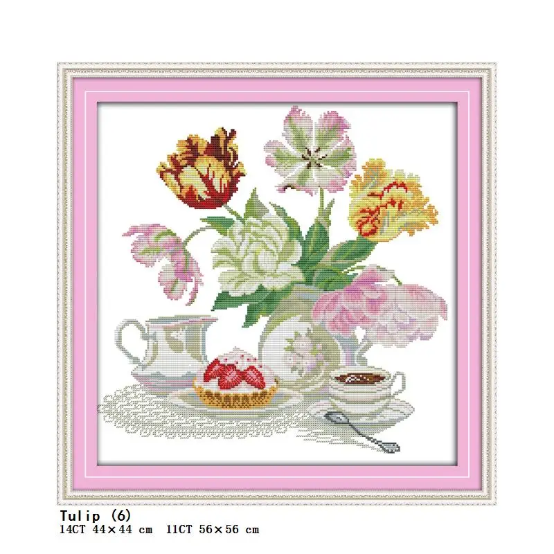 Bella modello di fiore serie punto croce set iris orchidea 11CT 14CT stamping Cinese punto croce ricamo set cucito