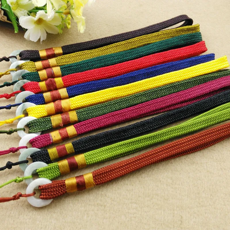 Wide-rope Jade Ring Factory Direct Selling Diy Hand-knitted Rope Jewelry Accessories Hand-rope Semi-finished Hanging