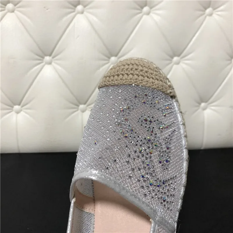 Fisherman Spring Women Rhinestone Mesh Casual Flat Shoes Sweet Breathable Pink Ladies Loafers Sapato Feminino Mocassin