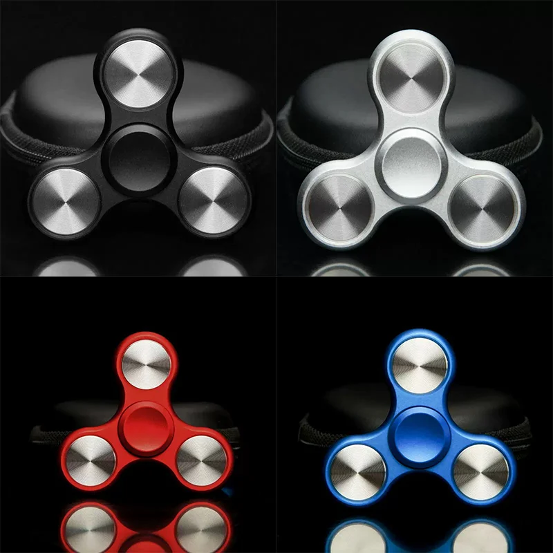 Aluminiowy stop metali Fidget Spinner kolorowy EDC gładki galwanicznie hybrydowy ADHD chłopiec zabawki Rliever stres dla dzieci dorosłych