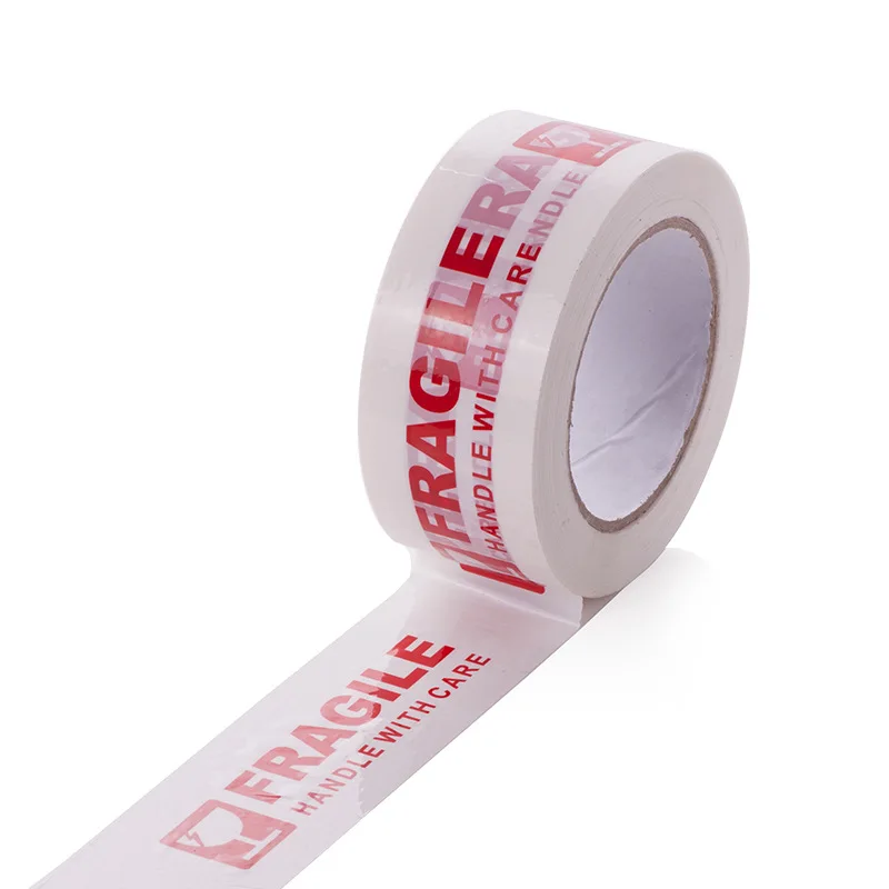 1 Roll 5cm x 100m Fragile Sealing Tape Courier Box Packaging Tapes Transport Warning Tape BOPP Adhesive Tapes Shipping Supplies