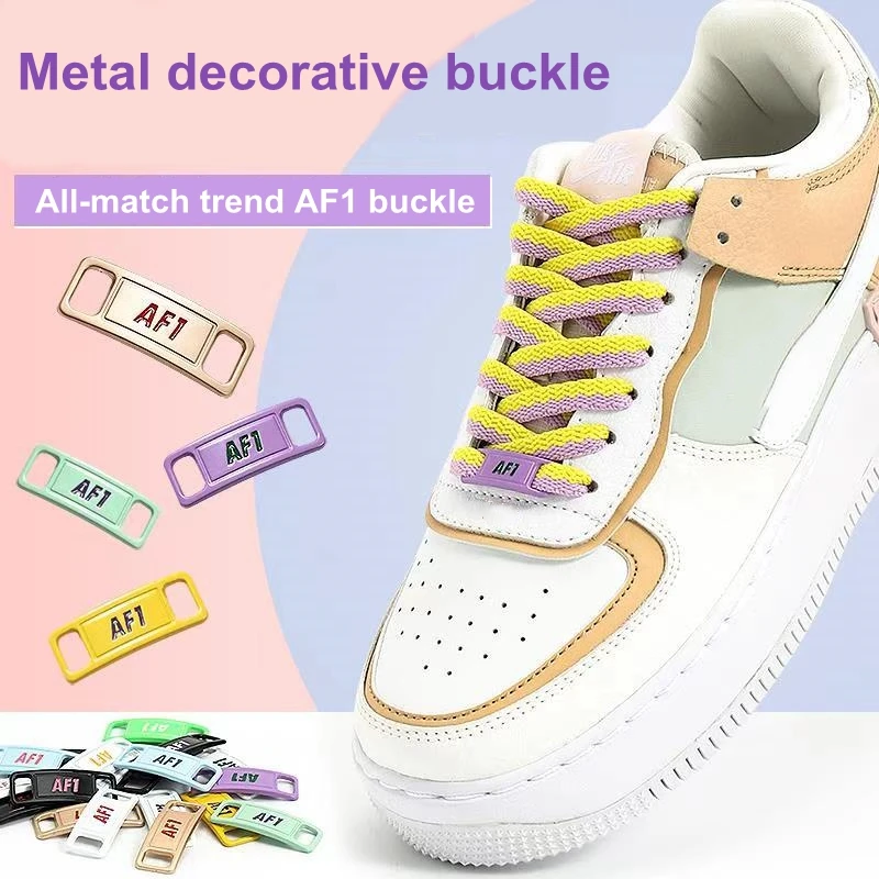 New Color Matching AF1 Shoelaces Buckle Shoe Decorations Sneaker Kits Metal Lace Buckle Sports Metal Kits Shoe Accessories