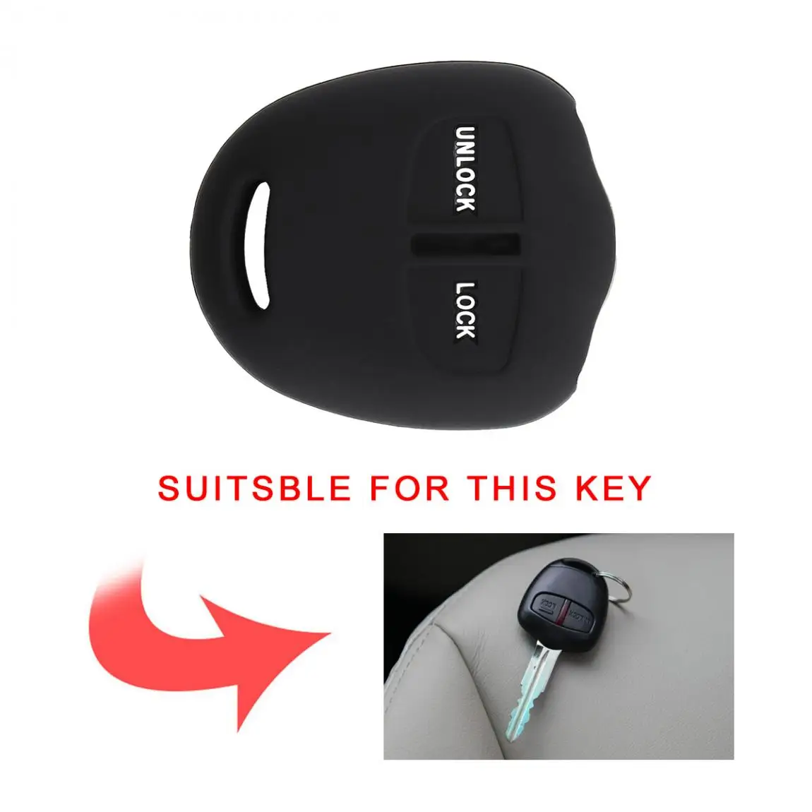 2 Buttons Silicone Car Key Case Protector Holder Fit for MITSUBISHI Triton Pajero Outlander ASX Lancer MIT8 Lama 2008-2012