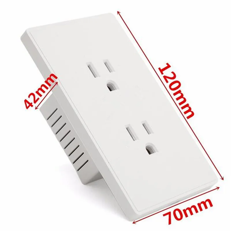 118 мм США настенная розетка адаптер зарядное устройство 250 в 15 А 2 розетки американский стандарт