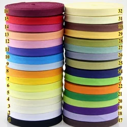 Monochrome Cotton Fold Binding Tape, Table Cloth Tapes, Garment Quilt Craft, Sewing Accessories, 12mm, 30 Yards/Lot