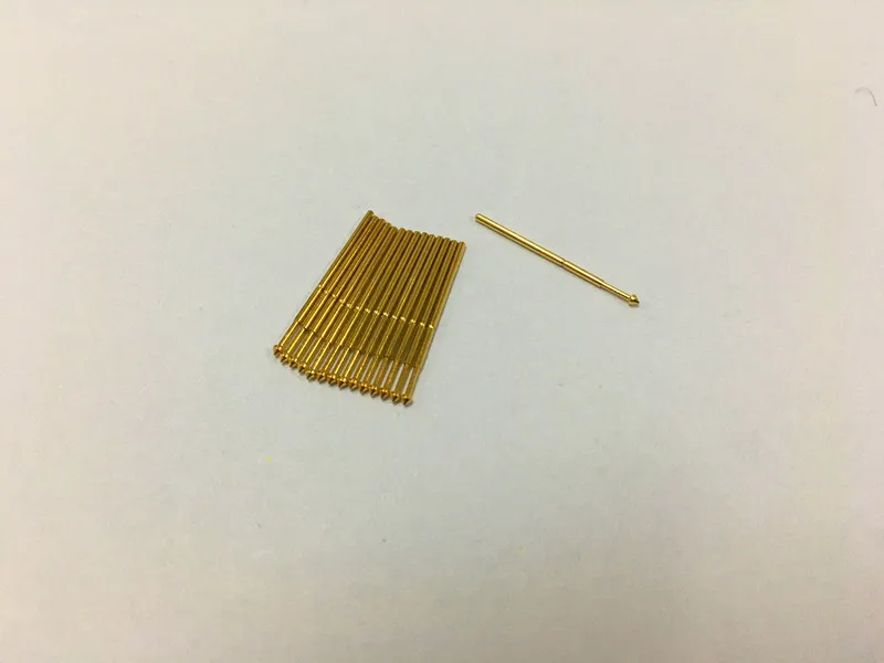 100PCS PA50-E2 Spring Test Probe PA50-E Test Pin Test Tool 16.55mm Dia0.68mm Gold Needle Tip Dia 0.9mm Pogo Pin P50-E P50-E2