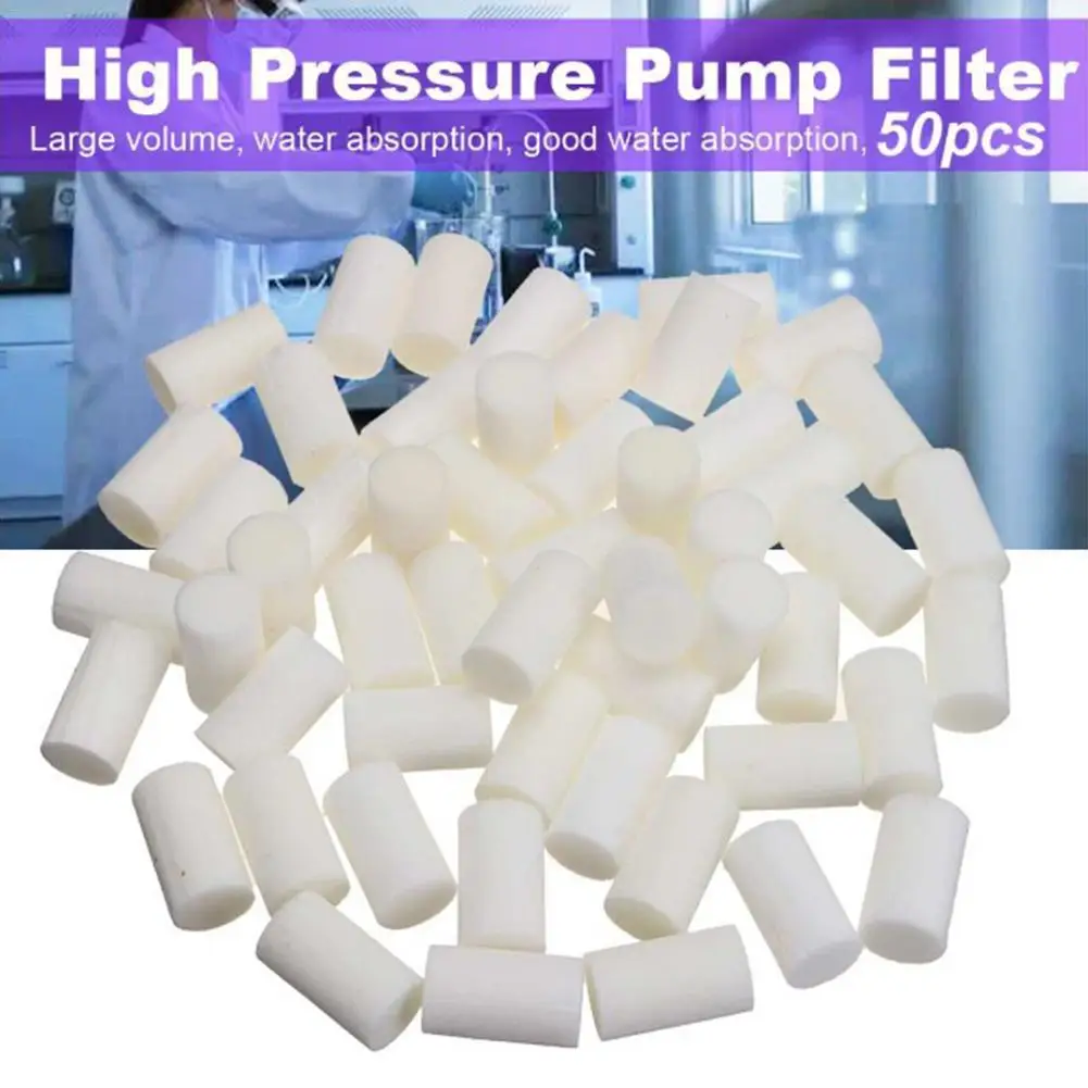 20/50 Pcs High Pressure Pump Filter White Fiber Cotton Filters For Air Compressor System 35x20mm Cleaning Tools