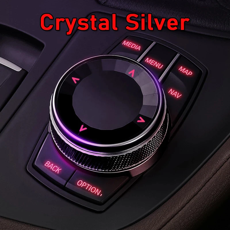 Crystal/Ceramic Car Multimedia Button Knob Cover For BMW F22 F23 F45 F46 F32 F36 E82 X5 X6 X1 X3 E70 E71 F15 F16 E53 F25 F48 E84