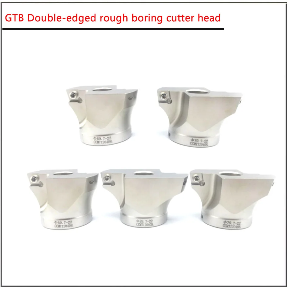 GTB54.7 59.7 69.7 79.7 89.7mm  twin bit rough boring head with straight shank  for CCMT120408 Double edge rough boring cutter