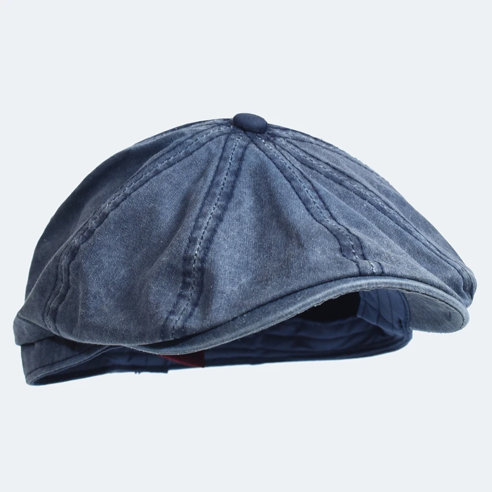 ล้างผ้าฝ้าย Newsboy หมวก Peaky แปดเหลี่ยมหมวก Vintage Casual หมวก Berets Visor Gatsby แบน Ivy หมวก