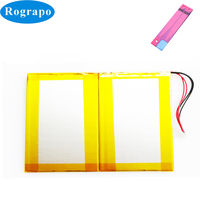 New 3.7V 8000mah Tablet PC Battery For Prestigio MultiPad 4 10.1 PMP5101C 3G 5 PIN 4 Wires Plug