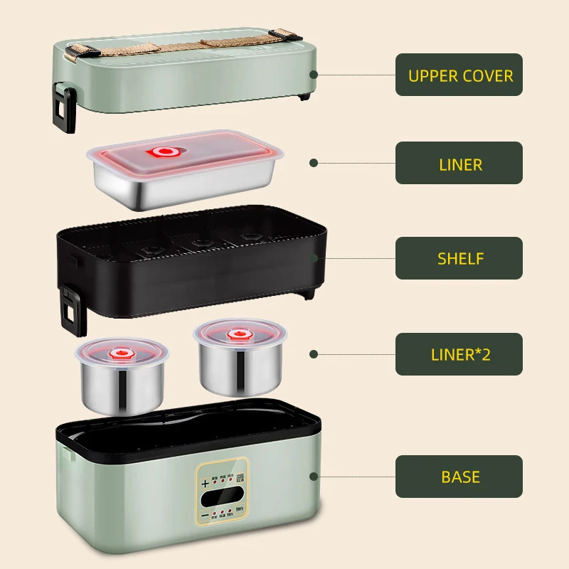 Portable Electric Heating Bento Lunch Box Meals Office School Restaurant Thermal Fresh Boxes Dinnerware Food Storage Container