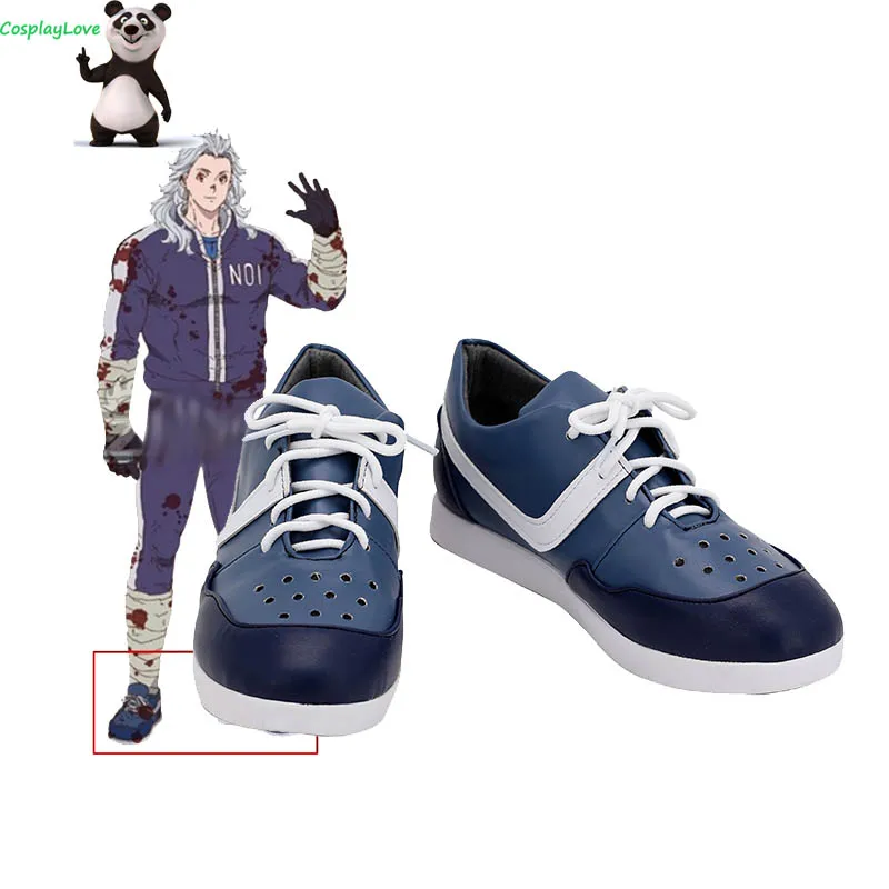 Dorohedoro Noi Blue Cosplay Shoes Long Boots Leather Custom Made For Christmas Halloween Party