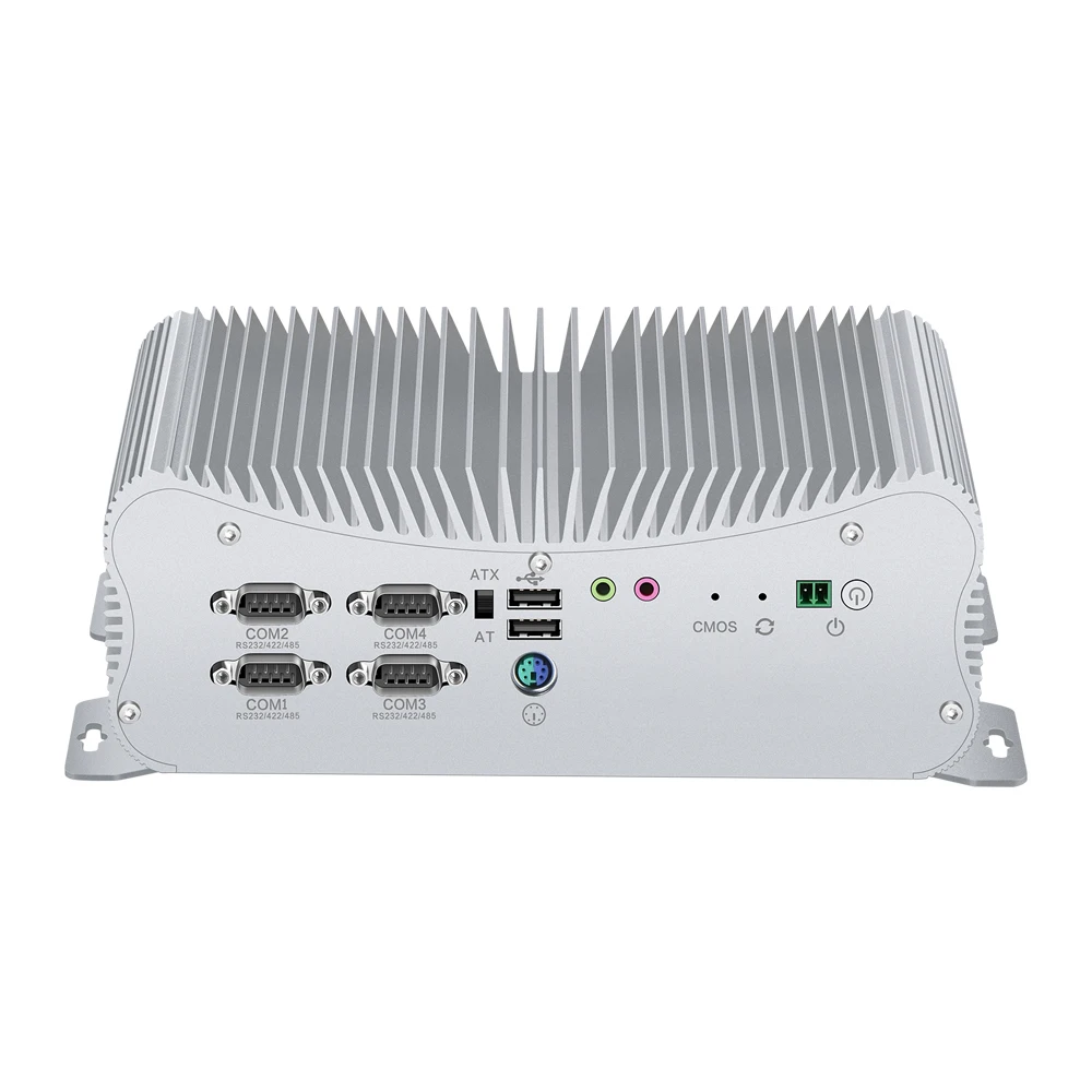 팬리스 미니 PC 인텔 코어 i7 10610U 6x COM RS232 RS422 RS485 2x LAN PS/2 HDMI VGA GPIO 6x USB 지지대 와이파이 4G LTE 윈도우 리눅스