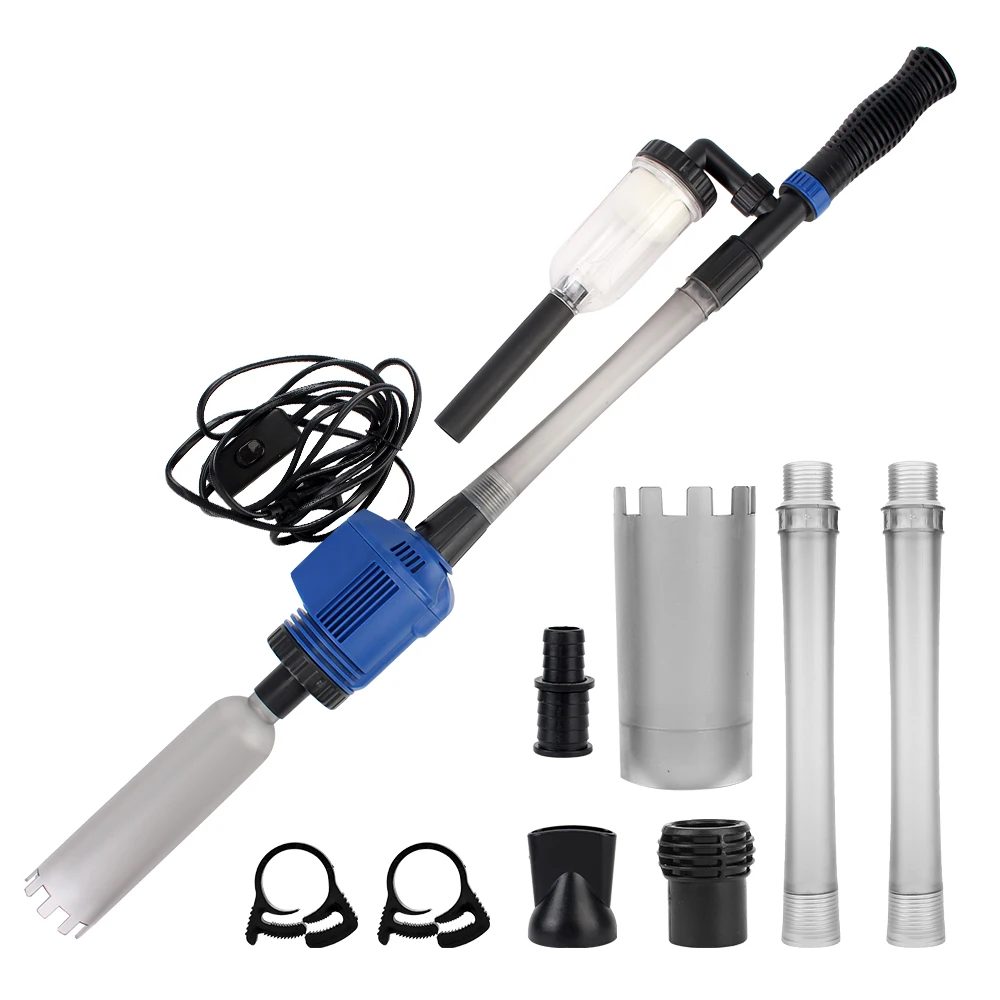 

US Plug Electric Siphon Filter Fish Tank Sand Washer Vacuum Gravel Water Changer Aquarium Siphon Operated Cleaner