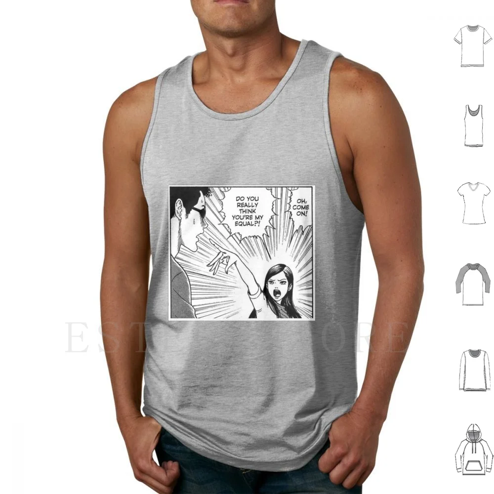 Junji Ito ; Tomie Tank Tops Vest Tomie Ito Junji Ito Horror Ghost Demon Girls Cute Japanese Manga Black White Succubus