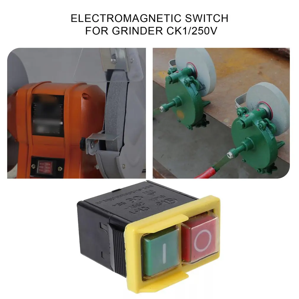 Interruptor electromagnético CK1 para amoladora, interruptor impermeable y a prueba de polvo, interruptor de plástico anticorrosivo