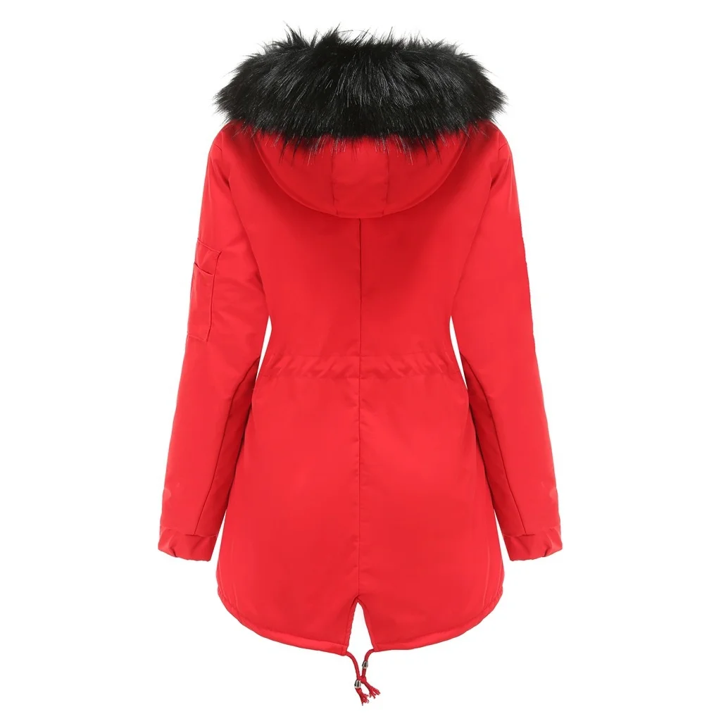 New Plus Size Winter Clothes Women's Hooded Faux Fur Jacket Thick Warm Plus Velvet Outwear 2024 Parkas Female Padded Coats