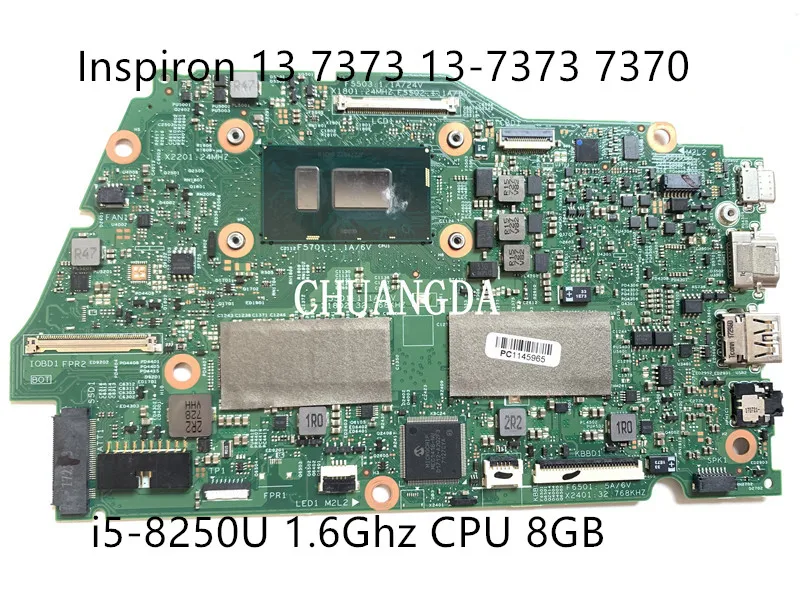 For Dell Inspiron 13 7370 motherboard with SR3LB i5-8250 cpu + 8G RAM 02CVR0 CN-02CVR0 16839-1M working perfect