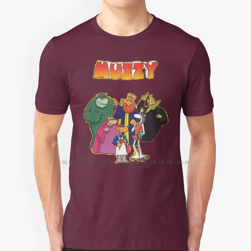 Muzzy 100% Cotton T Shirt Muzzy Hooked On Phonics Nostalgia French Italian Duolingo Spanish German Tee Short Sleeve Long Sleeve