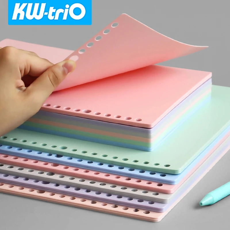 KW-triO A5 Loose-leaf Book Cover Colorful Notebook Cover PP Waterproof Notebook Skin DIY Planner Accessories Office Supplies