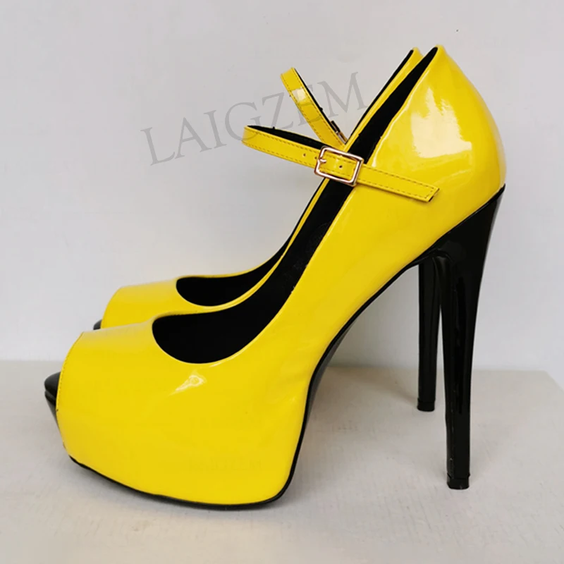 BERZIMER Scarpe con plateau da donna Mary Janes Scarpe Donna Tacco a spillo Scarpe Donna Tacco Unisex Party Taglia grande 44 50 51 52