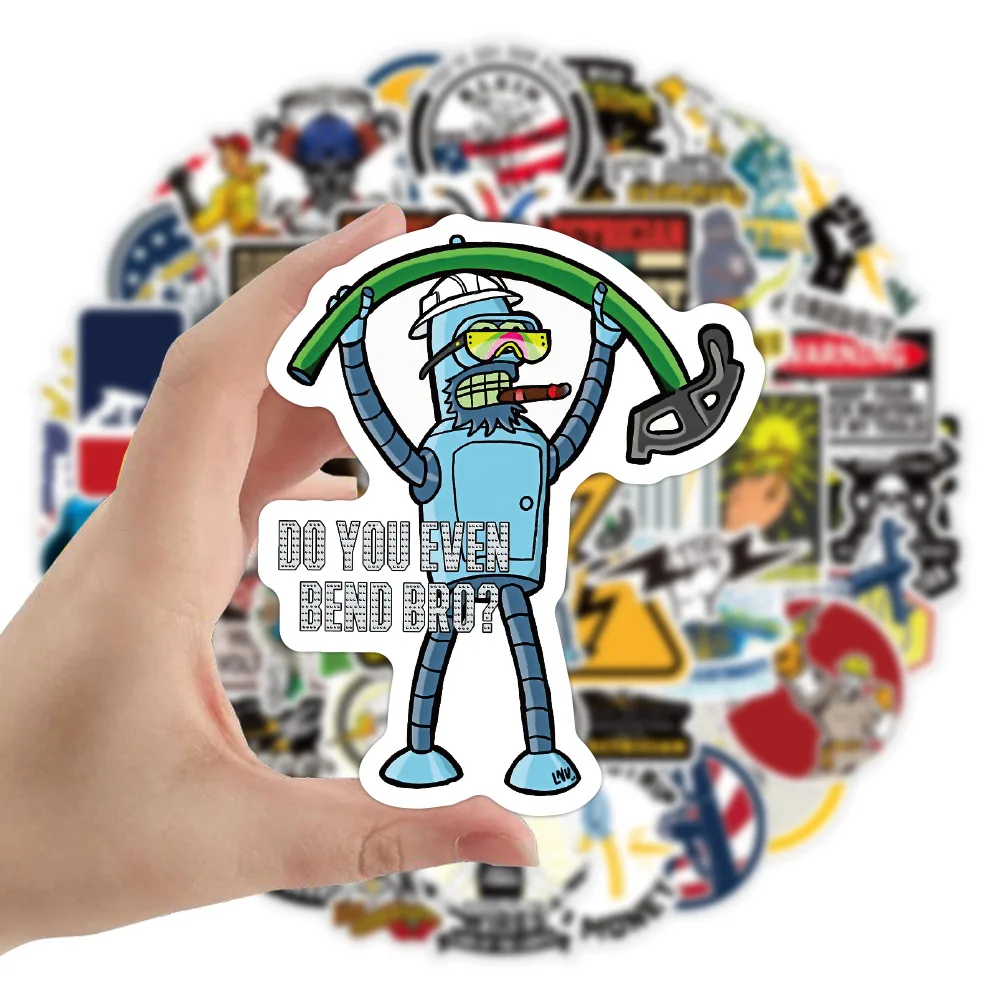 10/30/50pcs Welding Worker Stickers Decals Welder Electric Graffiti Kid Toy DIY Luggage Skateboard Car Helmet Waterproof Sticker