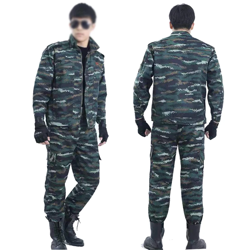 Labor Insurance Overalls Men\'s Camouflage Training Outdoor Sports Welder Pastoral Wear-resistant Jacket Pants Suit