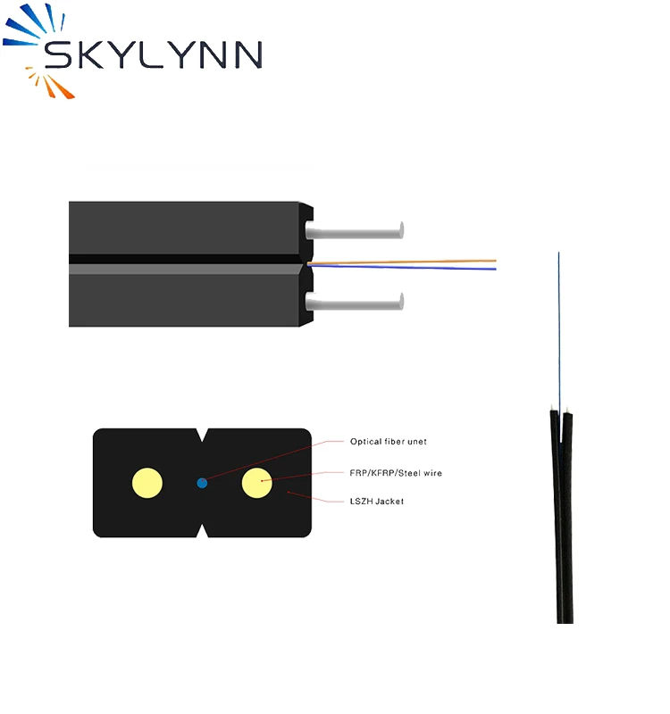 Imagem -06 - Ftth Fibra Óptica Cabo com Fio de Aço 1km Modo Único para Uso Interno Jaqueta Lszh G652d G657a1 G657a2