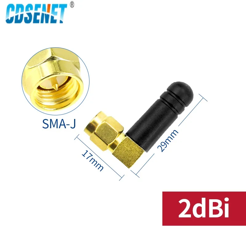 

5 шт., резиновая антенна CDSENET 2dBi SMA 2,4 ГГц