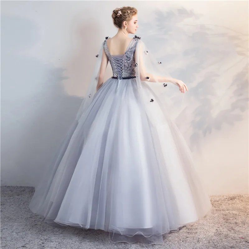 Vestido longo quinceanera sexy com decote em v festa de formatura vestido de baile doce 16 anos estampa floral vestidos quinceanera