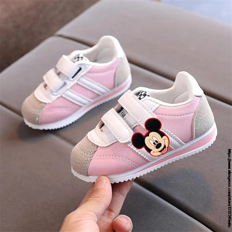 Baskets respirantes et coordonnantes pour enfants, chaussures de sport, chaussures de canard, Minnie, tennis pour filles