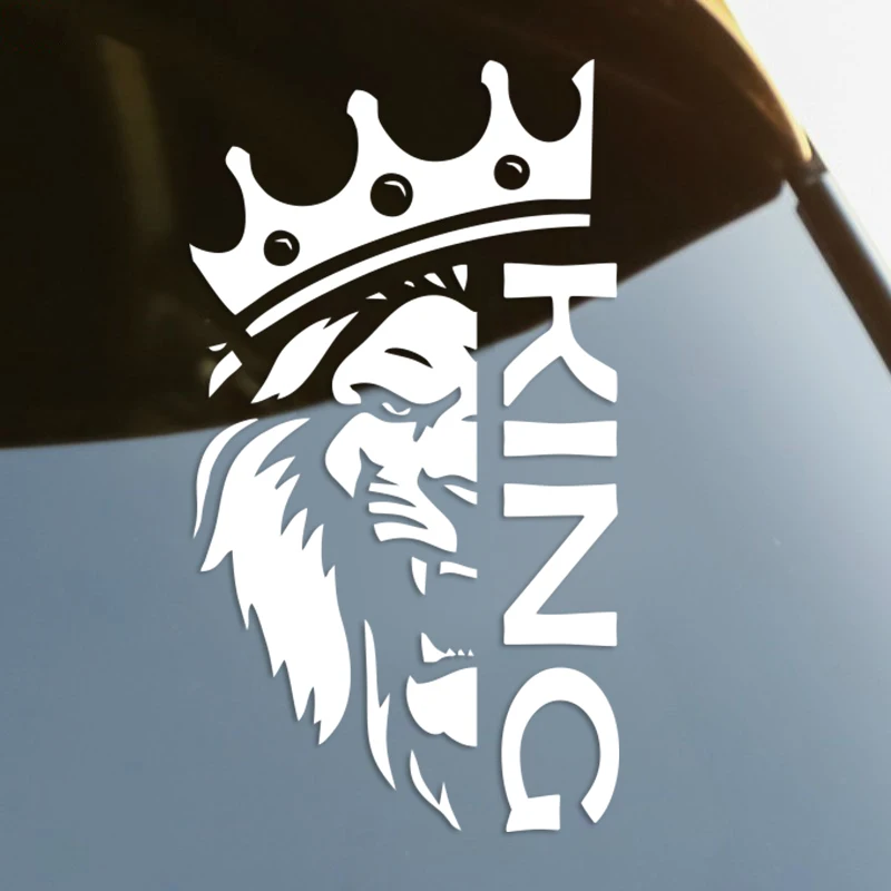 Lion with a Crown Queen King Vinyl Decal Car Sticker Waterproof Auto Decors on Bumper Rear Window  #S62407