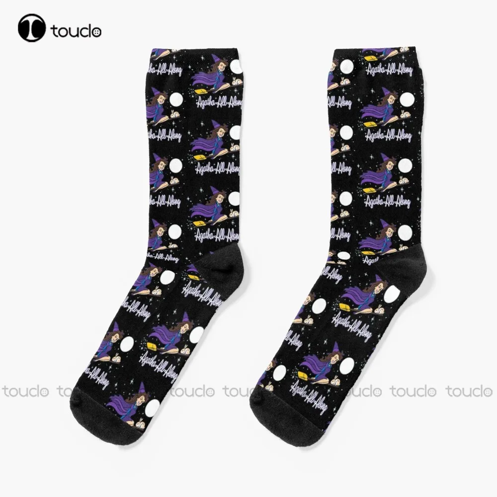 Agatha All Along Socks Youth Socks Christmas New Year Gift Custom Gift Unisex Adult Teen Youth Socks 360° Digital Print Sock