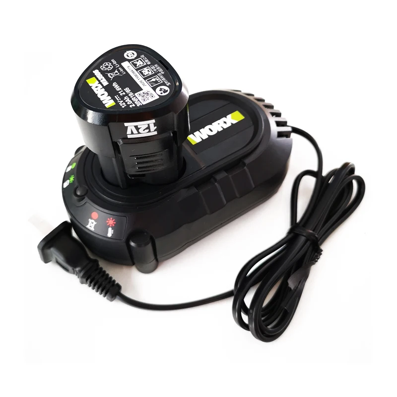 WORX Green Original 12V 2000mAh  Li-ion Battery  12V Charger Suitable for All Worx ROCKWELL 12V Products Power Tools