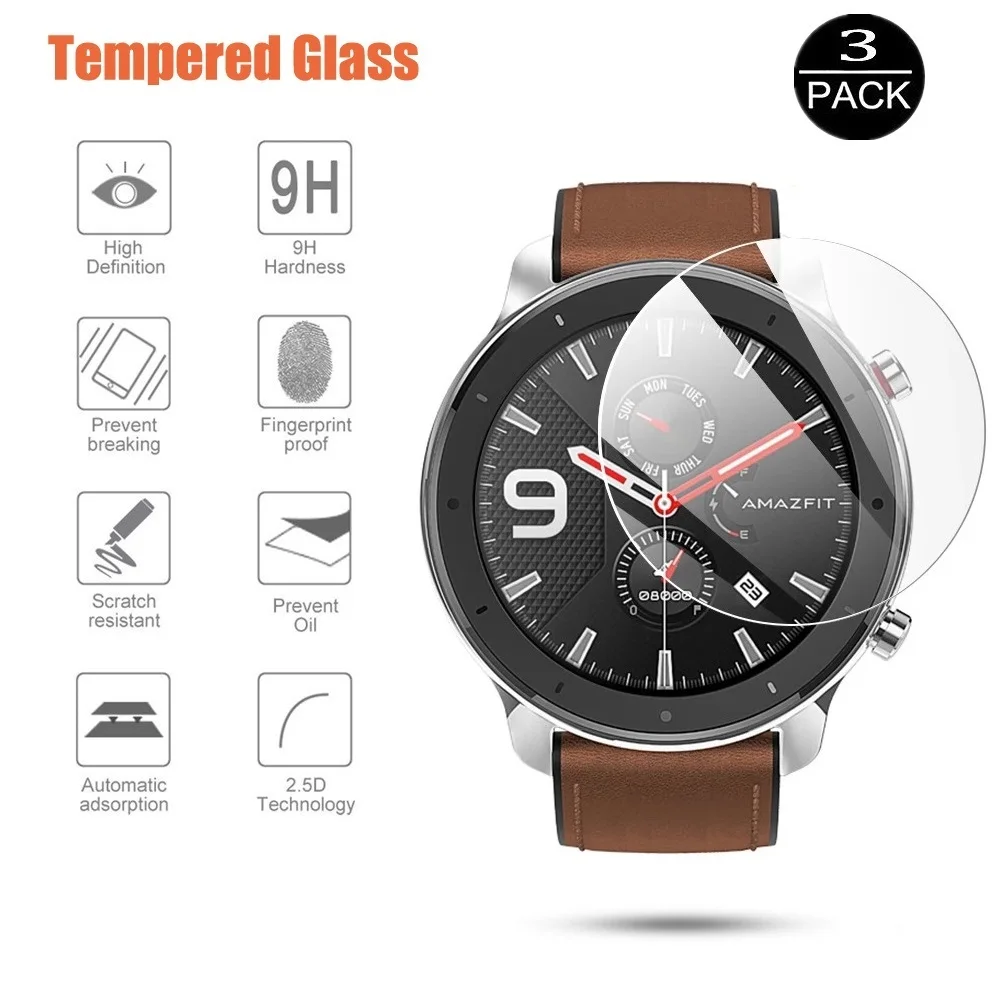 

Пленка для Xiaomi Huami Amazfit Verge/Verge Lite, закаленное стекло для Amazfit GTR 47 мм 42 мм, защитная пленка для экрана от царапин