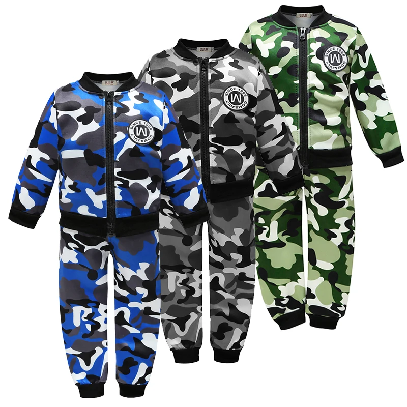 autumn winter Kids Clothes Camouflage Thicker Baby Boys outfit Clothing Set Toddler Boy Clothing Boutique Children Costume suit