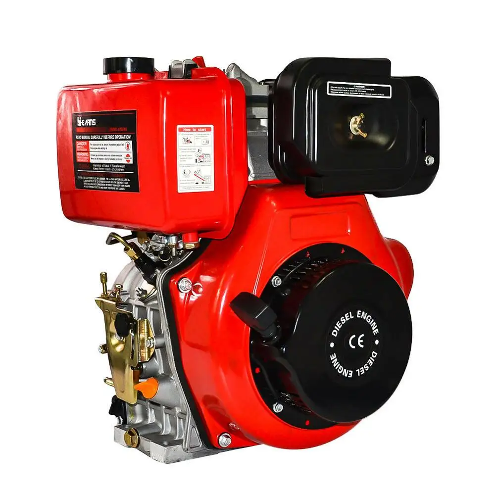 411cc Diesel Engine Vertical 4 Stroke Single Cylinder 72.2mm Shaft Length 10HP