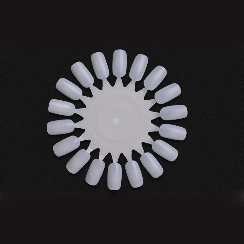 10pcs 180tips Round Gel Nail Polish Practice Chart Palette Nail Art Display Wheel Fake Nail Tips Sticks Painting Color Card