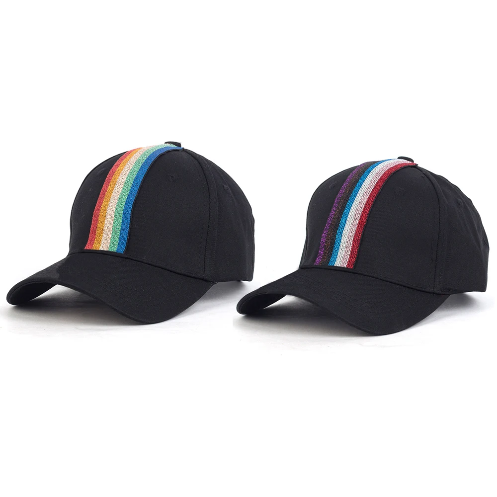 

Fashion Women Man Spring Cotton Hats Colorful Ribbon Baseball Cap Adjustable Bonnets Hip-hop Caps Unisex Snapback Casual Hats