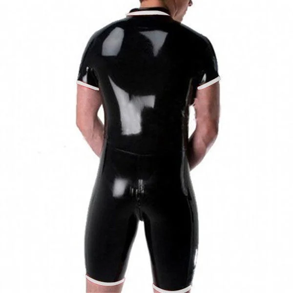 

Latex Rubber Men Handsame Full-body Bodysuit Catsuit Stylish Size XXS-XXL