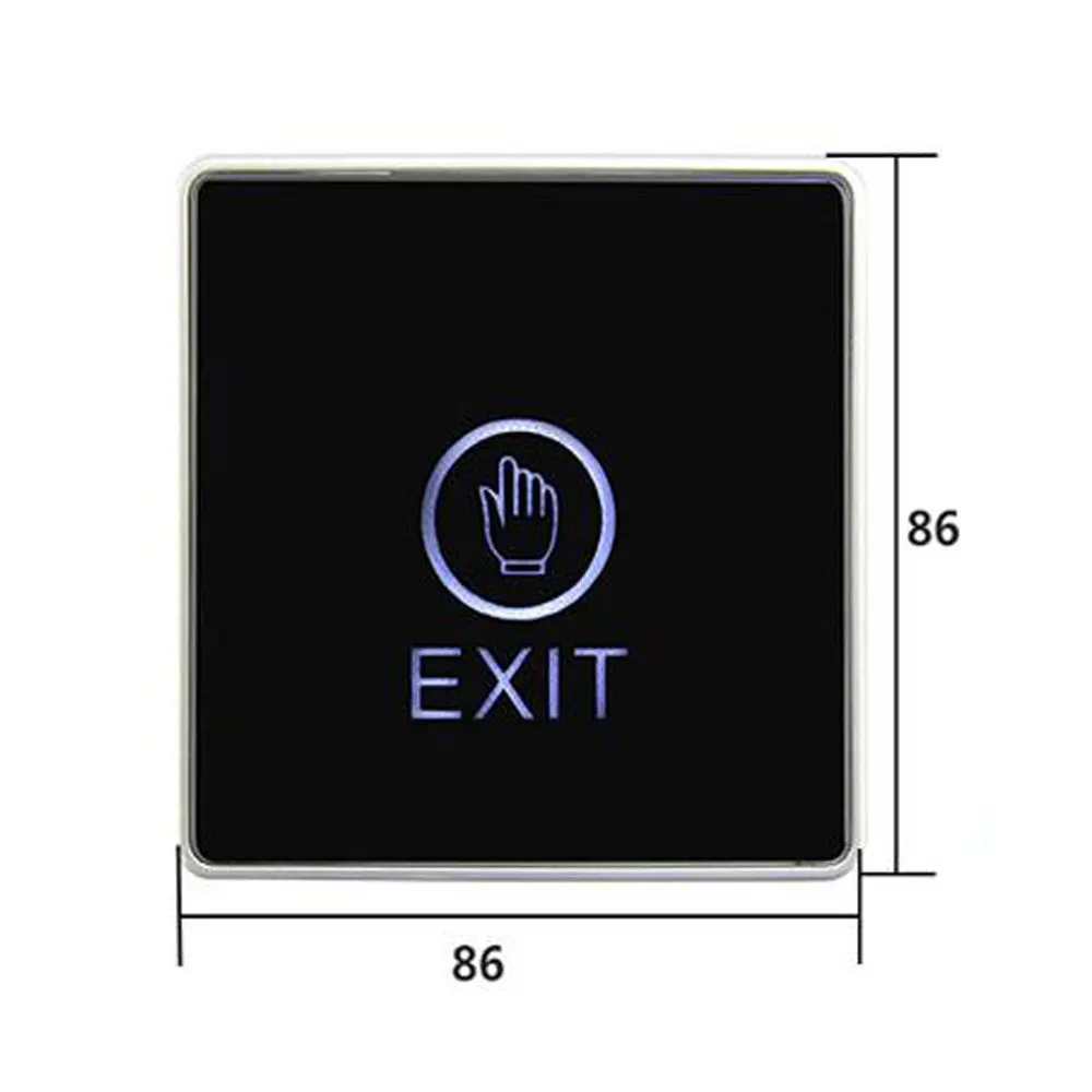 5pcs Touch Exit Button,Senior Acrylic Panel ,NO/NC/COM Output, Blue Back Light Electric Box Cassette